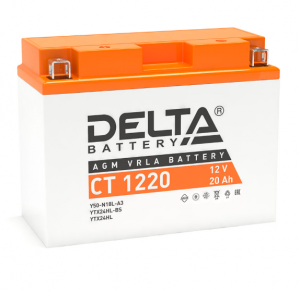Аккумулятор DELTA EPS 1220 20Ач 340А обр. пол. 205x87x162 (Y50-N18L-A3, YTX24HL-BS, YTX24HL)