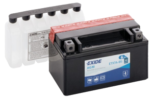 Аккумулятор для мототехники EXIDE AGM ETX7A-BS 6Ач 90A прям. пол. 150x87x93 (YTZ10S, YTX7A-BS)