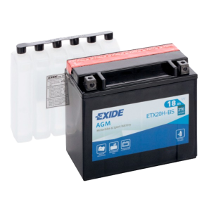 Аккумулятор для мототехники EXIDE AGM ETX20H-BS 18Ач прям. пол. 270А 175x87x155 (YTX20L-BS, YTX20H-BS)