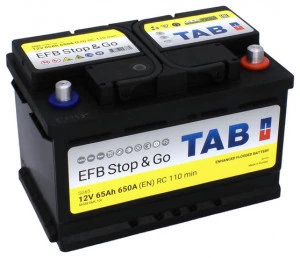 Аккумулятор TAB EFB STOP & GO LB3 65R обр. пол. низкий 650А 278x175x175 (212065)