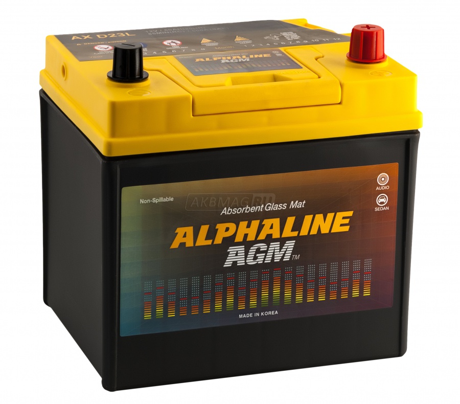 Аккумулятор Alphaline AGM D23 65R обр. пол. 600A 232x172x220 (35-650)