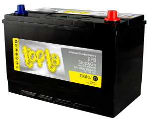 Аккумулятор Topla EFB STOP & GO Asia 105 Ач обр. пол. 900A 306x173x220