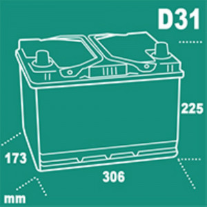 Аккумулятор X-treme +EFB 125D31R 100L прям. пол. 850A 306x173x220