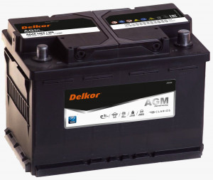 Аккумулятор DELKOR AGM 70R обр. пол. 760А 278x175x190