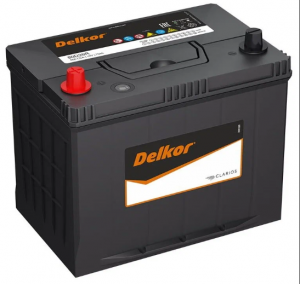 Аккумулятор DELKOR 75D23R 65L прям. пол. 570A 232x172x220