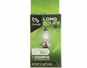 Лампа 12V H7 55W PX26d ClearLight LongLife 1 шт. картон MLH7LL