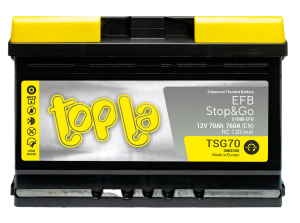 Аккумулятор Topla EFB STOP & GO 70 Ач обр. пол. 760A 278x175x190