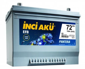 Аккумулятор INCI AKU Nanogold EFB Asia 72R обр. пол. 760A 260x175x220