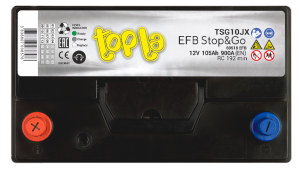 Аккумулятор Topla EFB STOP & GO Asia 105 Ач прям. пол. 900A 306x173x220