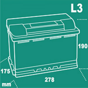 Аккумулятор Topla Energy 75L прям. пол. 750A 278x175x190