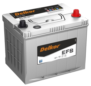 Аккумулятор DELKOR EFB 95D23L Q85 70 Ач обр. пол. 660A 232x173x225