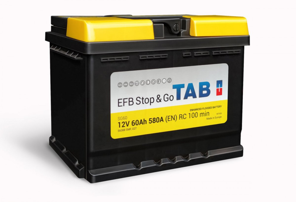 Аккумулятор TAB EFB STOP & GO 60R (212060) обр. пол. 640А 242x175x190