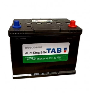 Аккумулятор TAB AGM Stop&Go Asia 75R обр. пол. 750А 259х173х225