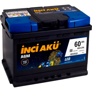 Аккумулятор INCI AKU AGM 60R обр пол. 680A 276x175x190 (L2 060 068 013)