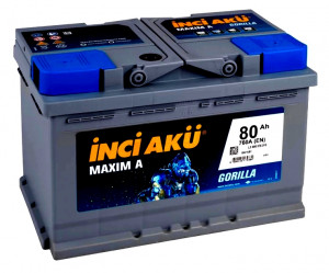 Аккумулятор INCI AKU Maxim A 80R обр. пол. 760A 278x175x190