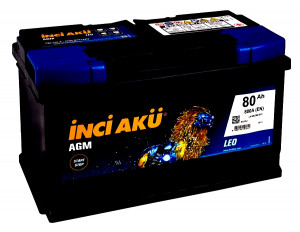 Аккумулятор INCI AKU AGM 80R обр. пол. 800A 315x175x190