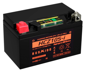 Аккумулятор для мототехники BUSHIDO AGM HCZ10S-i 10Ач 170A прям. пол. 150x86x99 (YTX9-BS)