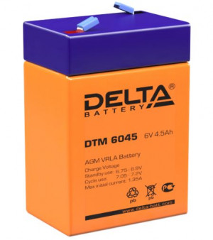 Аккумулятор для ИБП Delta DT 6045 6В 4,5 Ач 70x47x107