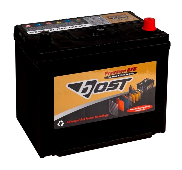 Аккумулятор BOST EFB S95 Asia 75R обр. пол. 760A 261x173x220