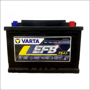 Аккумулятор Varta EFB L3 75R обр. пол. 740A 278x175x190