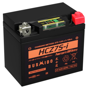 Аккумулятор для мототехники BUSHIDO AGM HCZ7S-i 6,5Ач 110A обр. пол. 113x70x105 (YTX5L-BS, YTZ7S)