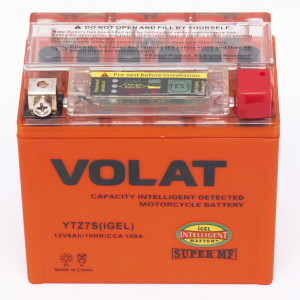 Аккумулятор для мототехники VOLAT iGEL 6Ач 100А обрат. пол. 113x70x106 (YTZ7S, YTZ6V, YTZ7S-BS, 1207.2)