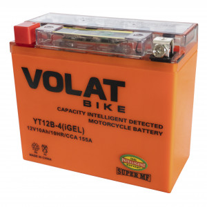 Аккумулятор для мототехники VOLAT iGEL 10Ач 155А прям.пол. 150x70x130 (YT12B-4, YT12B-BS)