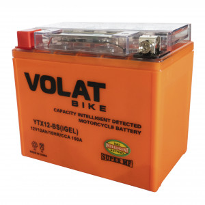 Аккумулятор для мототехники VOLAT iGEL YTX12-BS 12Ач 150А прям. пол. 150x87x130 (YTX12-BS, EB12-4)