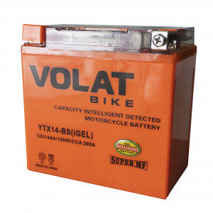 Аккумулятор для мототехники VOLAT iGEL 14Ач 200А прям. пол. 150x87x145 (YTX14-BS, СТ 1214)