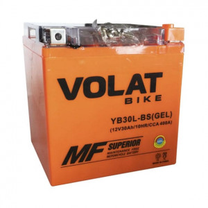Аккумулятор для мототехники VOLAT iGEL YB30L-BS 30Ач 400А обрат. пол. 166x127x175 (YB30L-BS, YIX30L-BS)