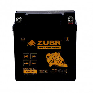 Аккумулятор для мототехники Zubr Premium NANO-GEL 5Ач 80А обр. пол. 120x60x128 (YB5L-BS)