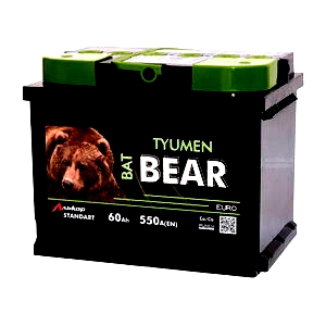 Аккумулятор Tyumen BatBear 60Ач обрат. пол. 550А 242х175х190