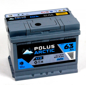 Аккумулятор POLUS ARCTIC EFB 6СТ-63 обр. пол. 620A 242x175x190