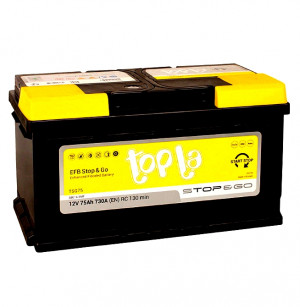 Аккумулятор Topla EFB STOP & GO 75R обр. пол. 730A 278x175x175