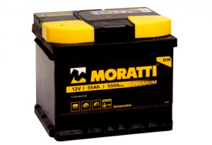 Аккумулятор MORATTI 55Ач прям.пол. 550А 207Х175Х175 низкий