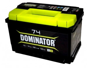 Аккумулятор Dominator 74R низкий обр. пол. 700A 278x175x175