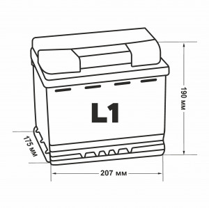 Аккумулятор UNO 45L прям.пол. 410А 207x175x190