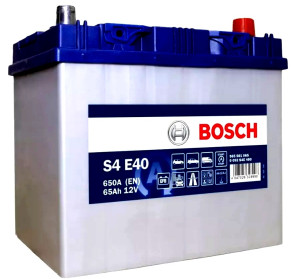 Аккумулятор Bosch S4 E40 EFB 65R обр. пол. 650A 232x173x220