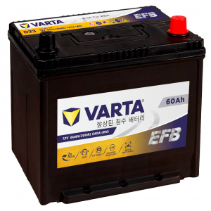 Аккумулятор Varta EFB D23 60R обр. пол. 540A 232x173x220