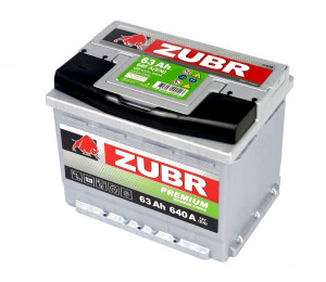 Аккумулятор Zubr Pemium 63R обр. пол. 640А 242х175х190
