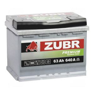 Аккумулятор Zubr Pemium 63L прям. пол. 640А 242х175х190