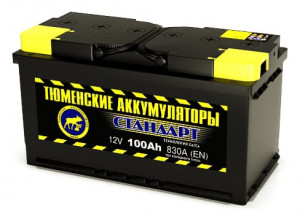 Аккумулятор Тюменский СТАНДАРТ 100R обр. пол. 830A 353x175x190