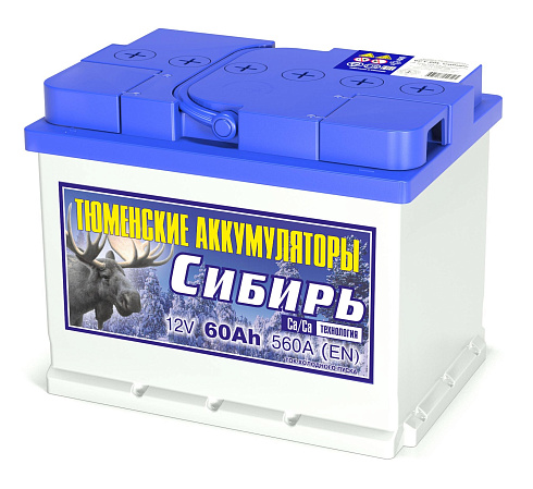 Тюмень СИБИРЬ 60R обр. пол. 560A 242x175x190
