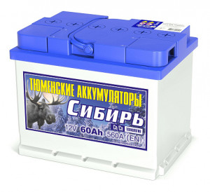 Тюмень СИБИРЬ 60R обр. пол. 560A 242x175x190