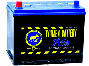 Аккумулятор Тюмень Asia 75L прям. пол. 630A 261x173x225