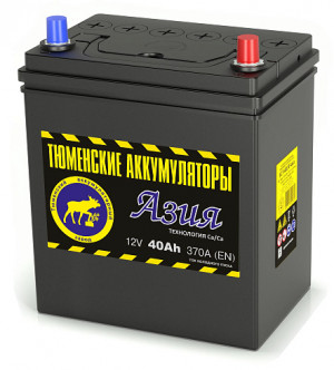 Аккумулятор Тюмень Asia 40R обр. пол. 370A 187x128x223