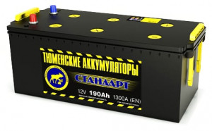 Аккумулятор Тюменский СТАНДАРТ 190 рус прям. пол. 1320A 513x220x200
