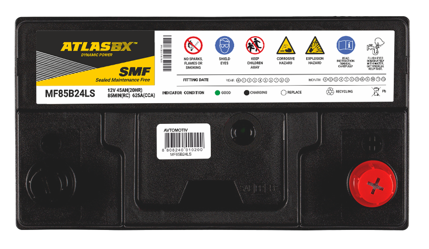 Аккумулятор ATLAS BX 85B24L 45 Ач обр. пол. 625A 232x127x220 (Tesla Model 3,Y)