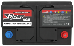 Аккумулятор BOST AGM L3 75 Ач обр. пол. 790A 278x175x190