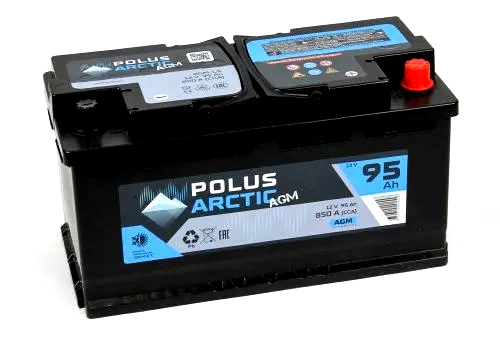 Аккумулятор POLUS ARCTIC AGM 95R обр. пол. 950A 353x175x190